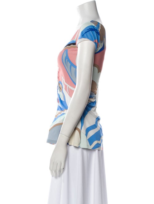 Emilio Pucci Printed Cowl Neck Blouse