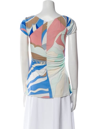 Emilio Pucci Printed Cowl Neck Blouse