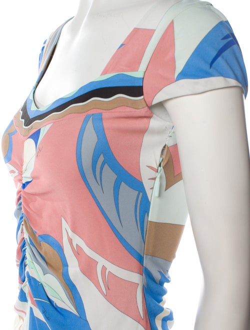 Emilio Pucci Printed Cowl Neck Blouse