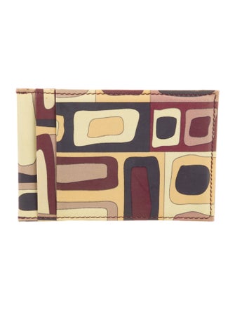 Emilio Pucci Patent Leather Printed Bifold Wallet