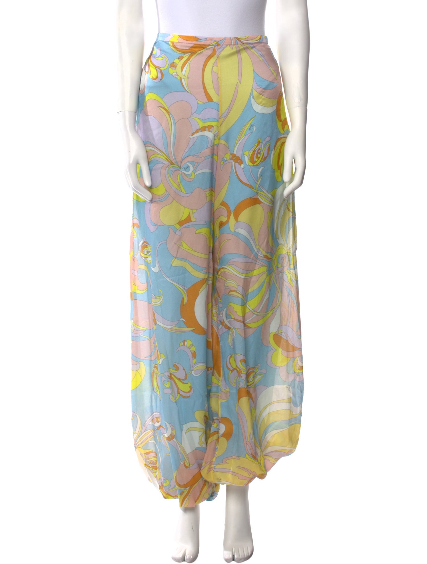 Emilio Pucci Silk Wide Leg Pants