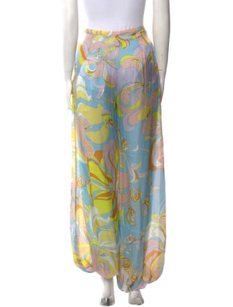 Emilio Pucci Silk Wide Leg Pants
