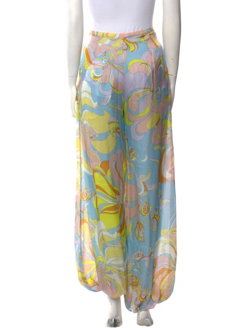 Emilio Pucci Silk Wide Leg Pants