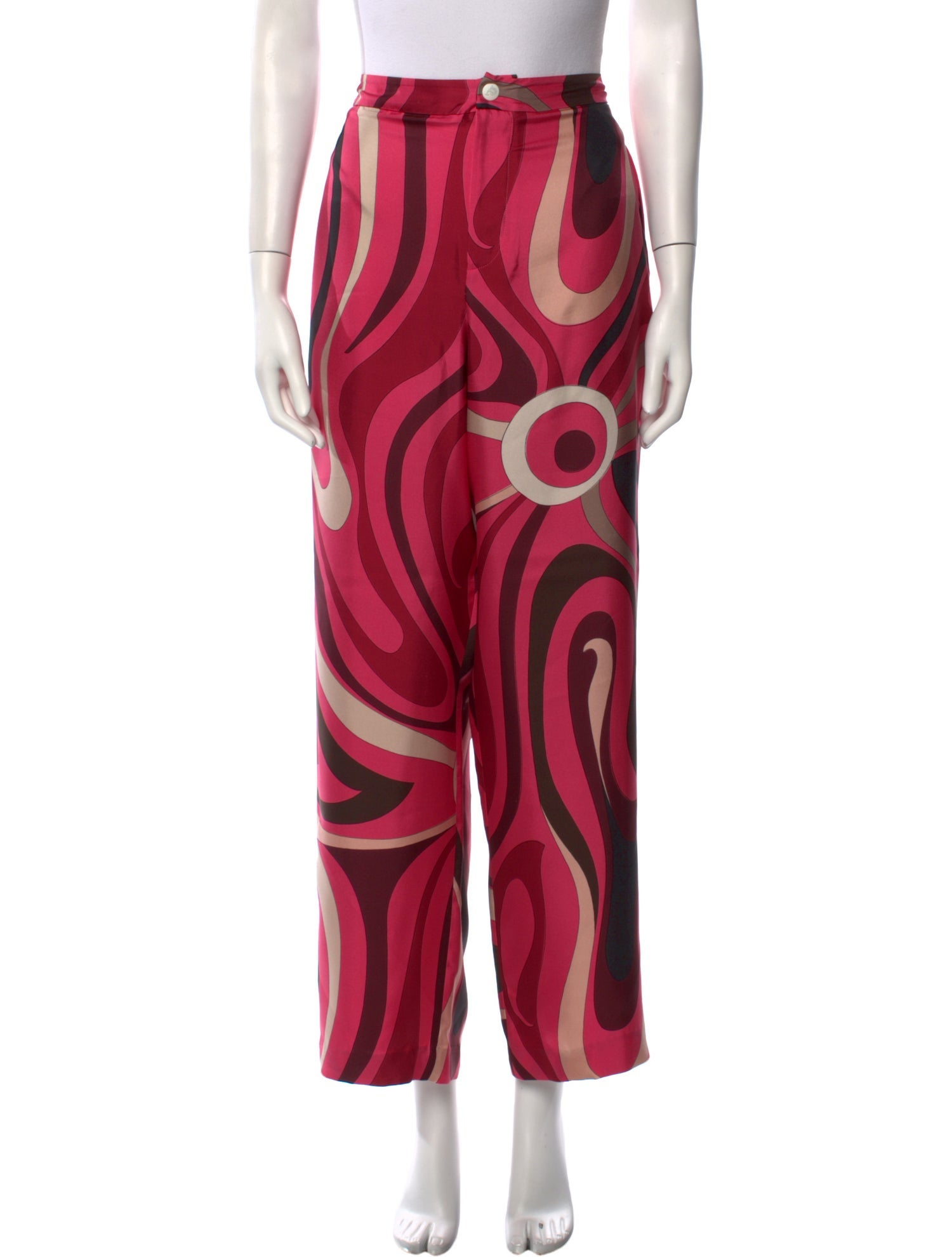 Emilio Pucci Silk Wide Leg Pants