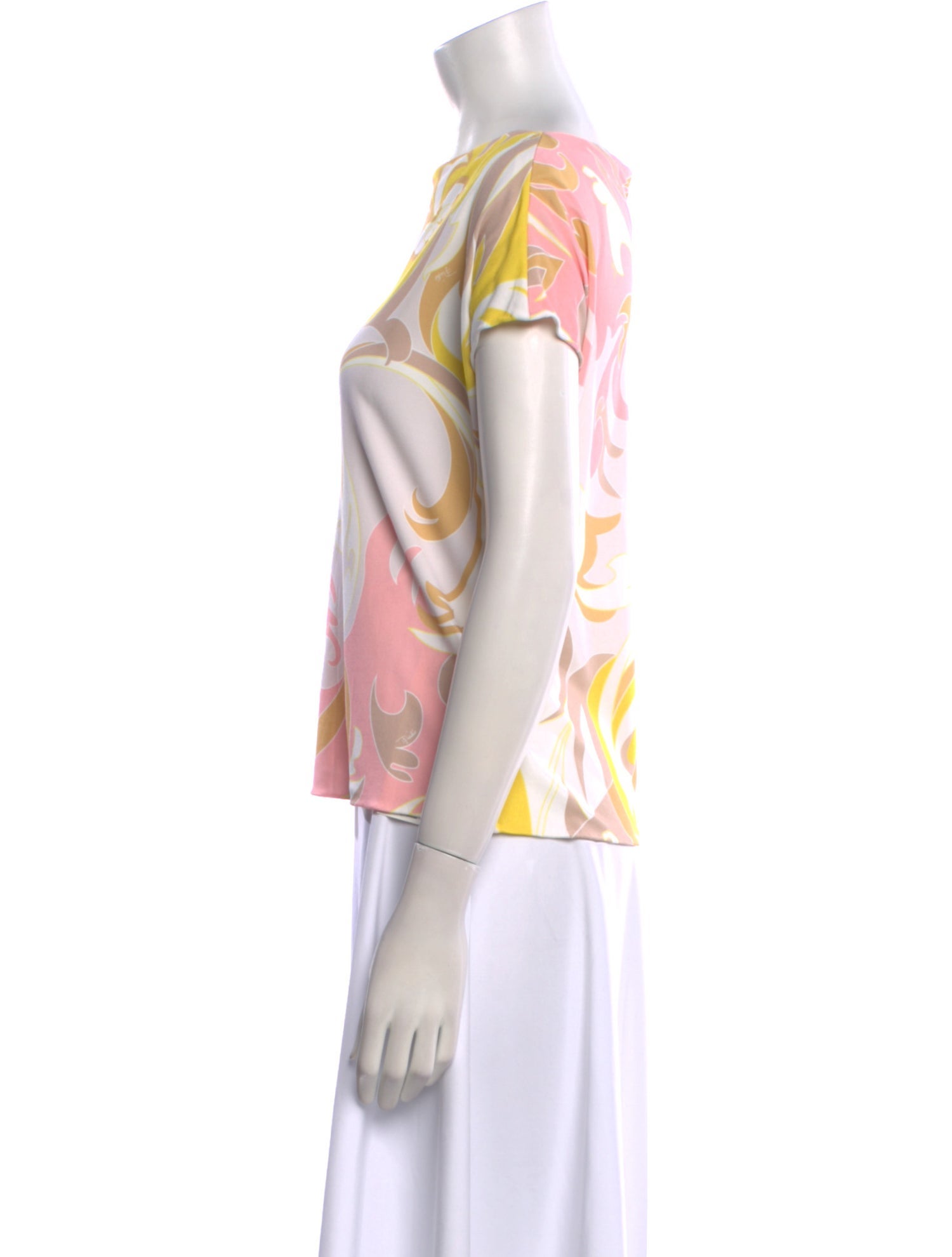 Emilio Pucci Printed Bateau Neckline T-Shirt