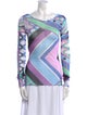 Emilio Pucci Printed Bateau Neckline Tunic