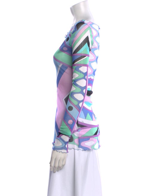 Emilio Pucci Printed Bateau Neckline Tunic
