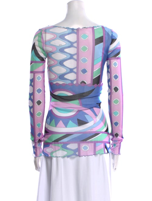 Emilio Pucci Printed Bateau Neckline Tunic