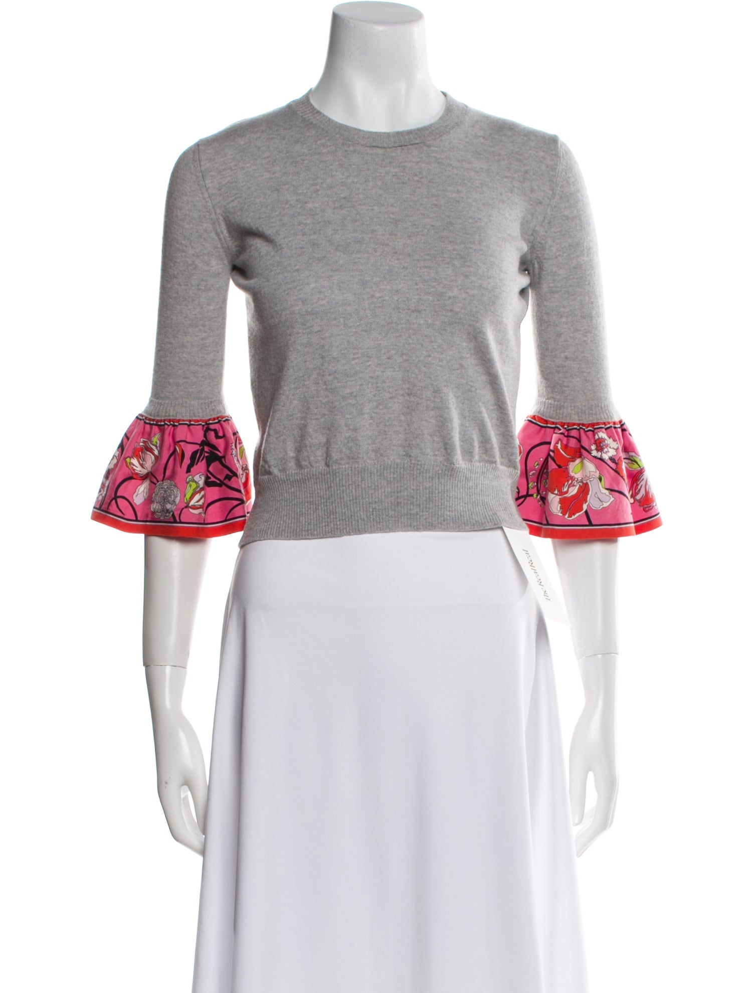 Emilio Pucci Floral Print Crew Neck Sweater