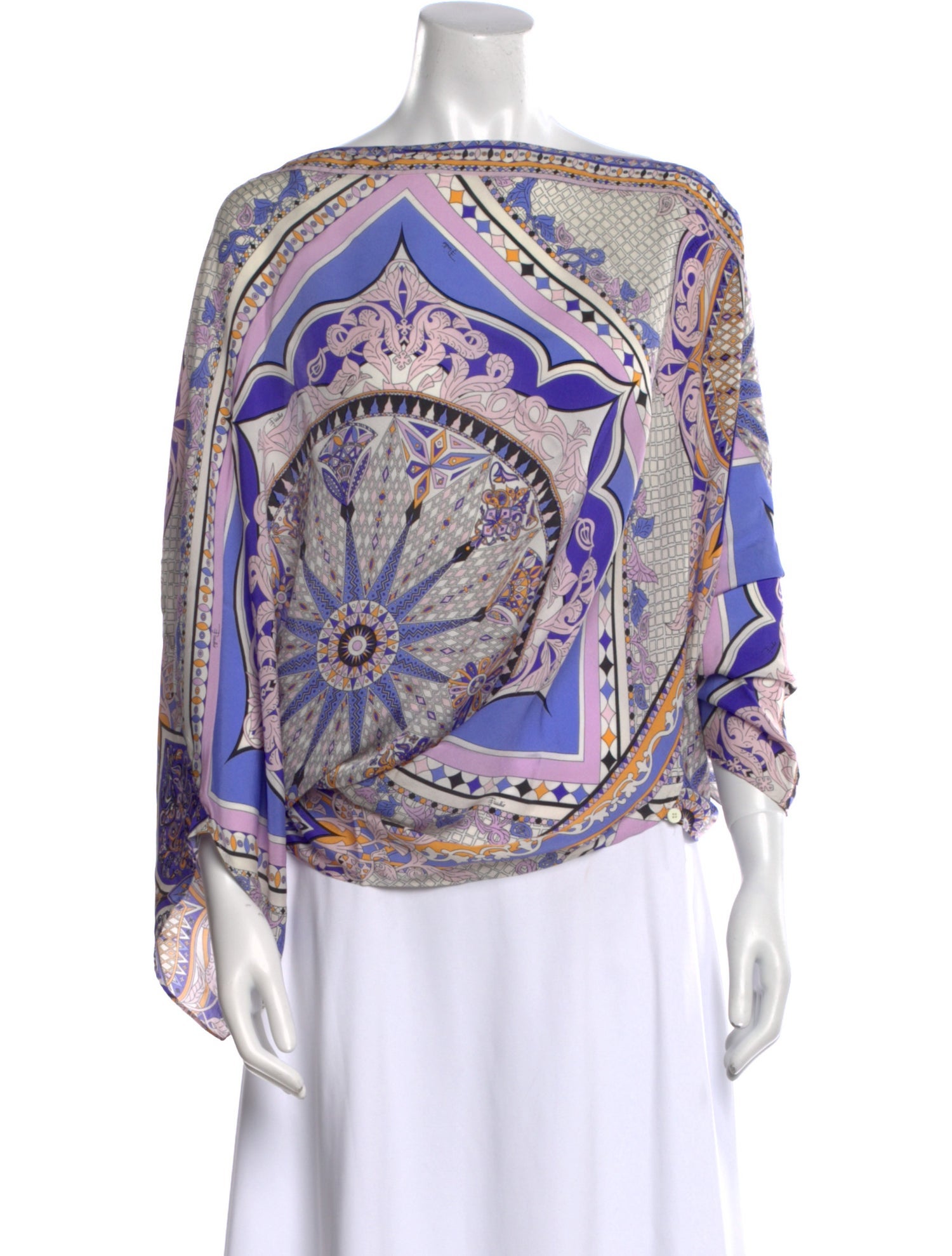 Emilio Pucci Silk Paisley Print Blouse