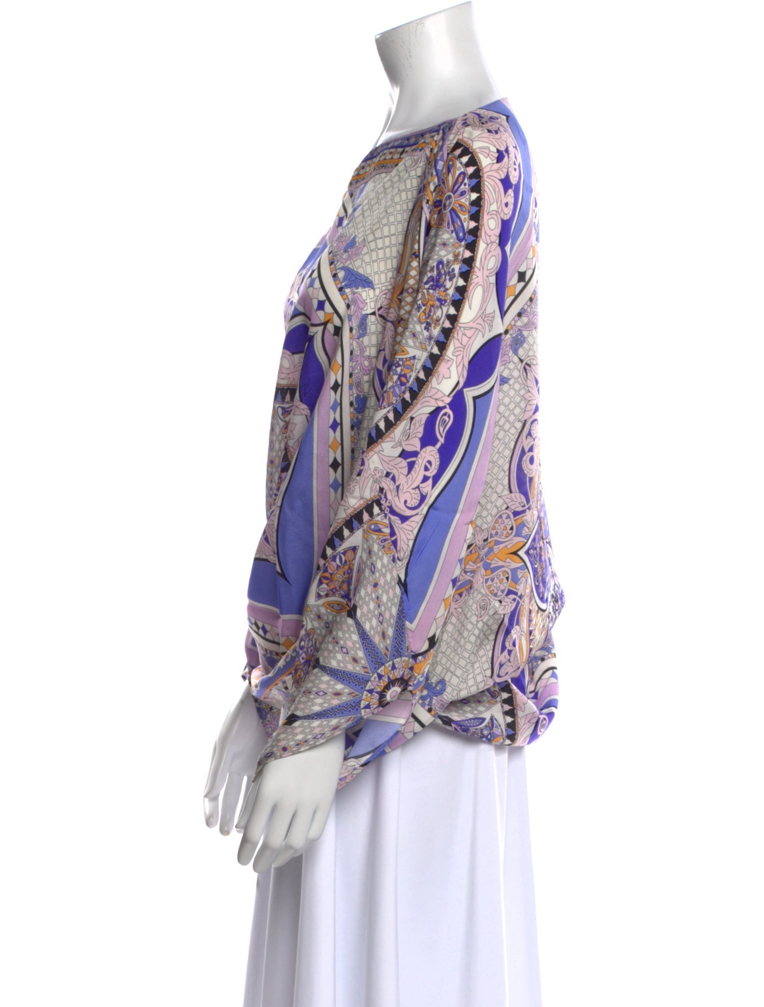 Emilio Pucci Silk Paisley Print Blouse