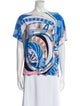 Emilio Pucci Graphic Print Bateau Neckline T-Shirt