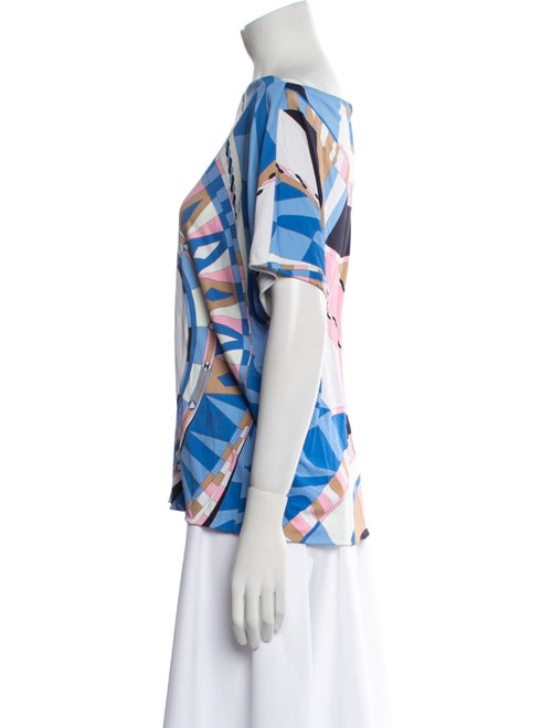 Emilio Pucci Graphic Print Bateau Neckline T-Shirt