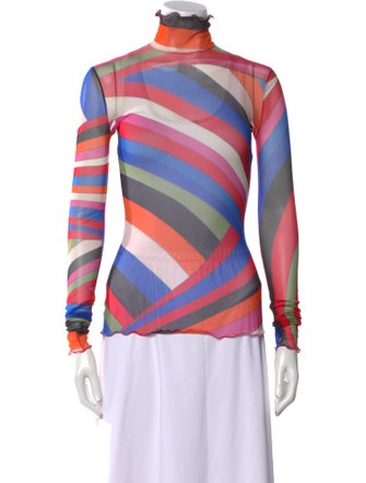Emilio Pucci Striped Turtleneck Top