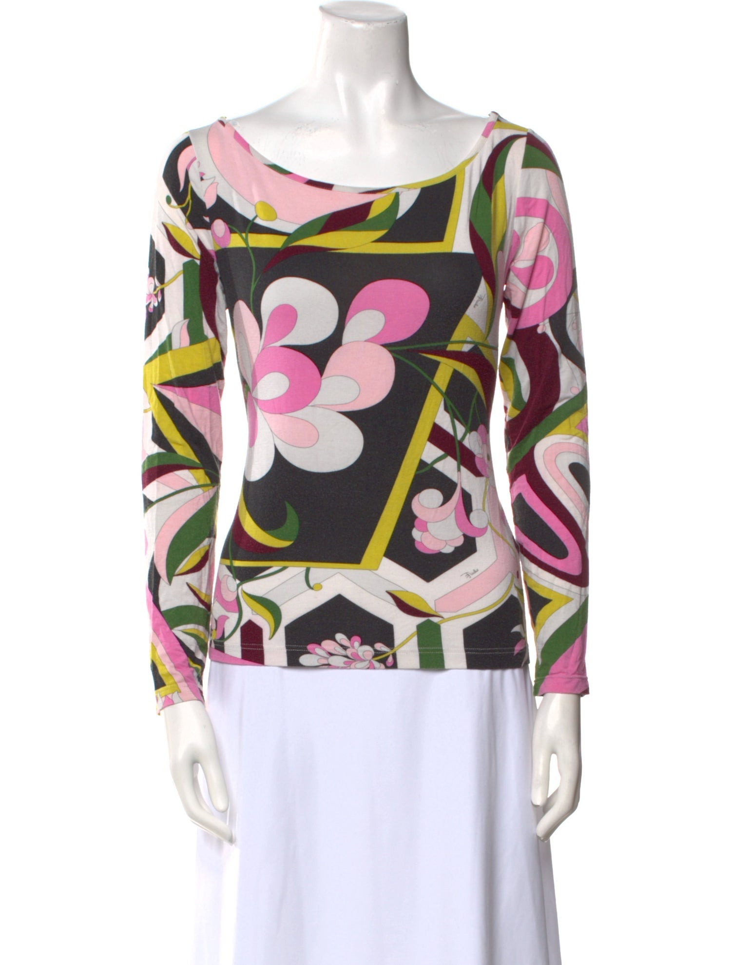 Emilio Pucci Printed Bateau Neckline Sweatshirt