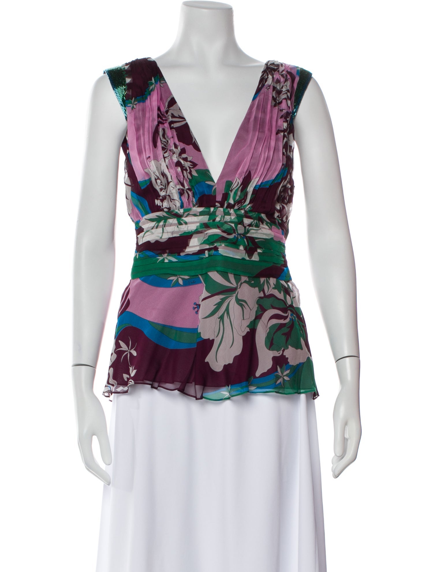 Emilio Pucci Silk Printed Blouse w/ Tags