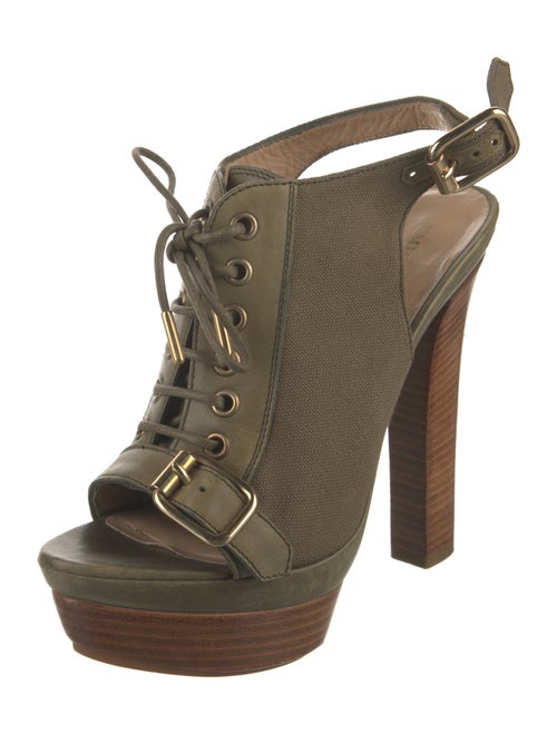 Emilio Pucci Canvas Slingback Pumps