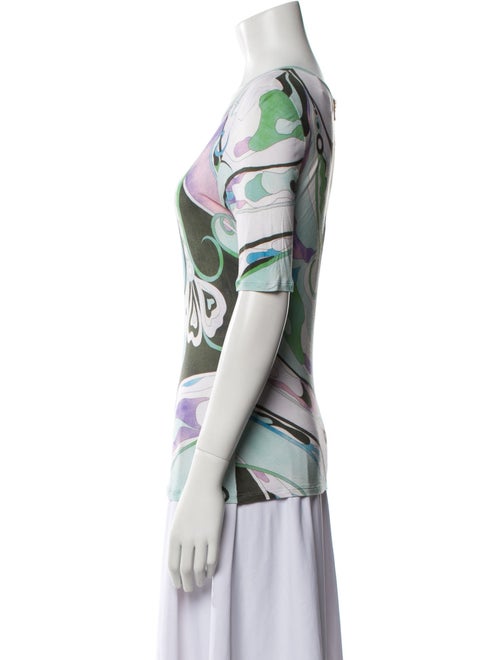 Emilio Pucci Printed Bateau Neckline T-Shirt