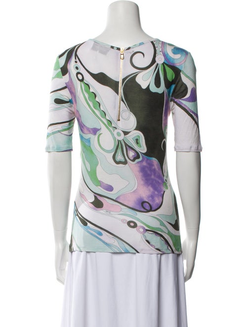 Emilio Pucci Printed Bateau Neckline T-Shirt