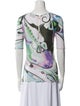 Emilio Pucci Printed Bateau Neckline T-Shirt
