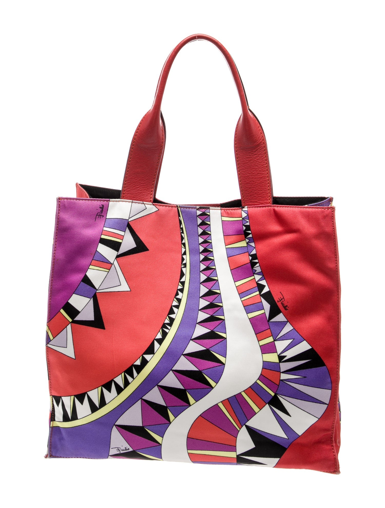 Emilio Pucci Nylon Top Handle Bag