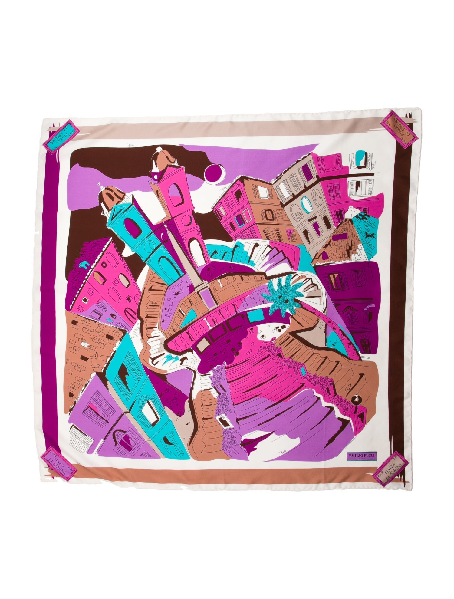 Emilio Pucci Silk Printed Scarf