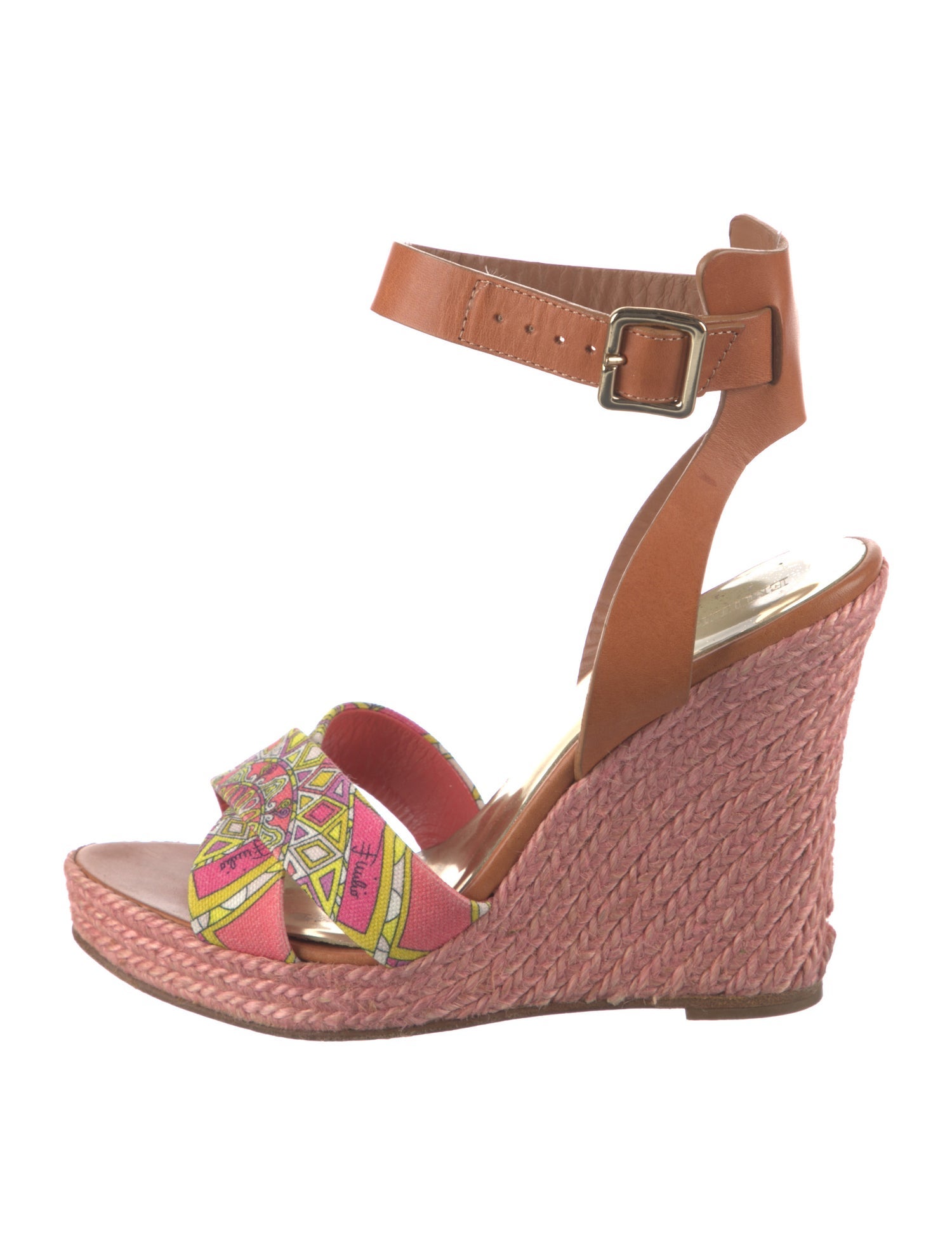 Emilio Pucci Leather Printed Espadrilles