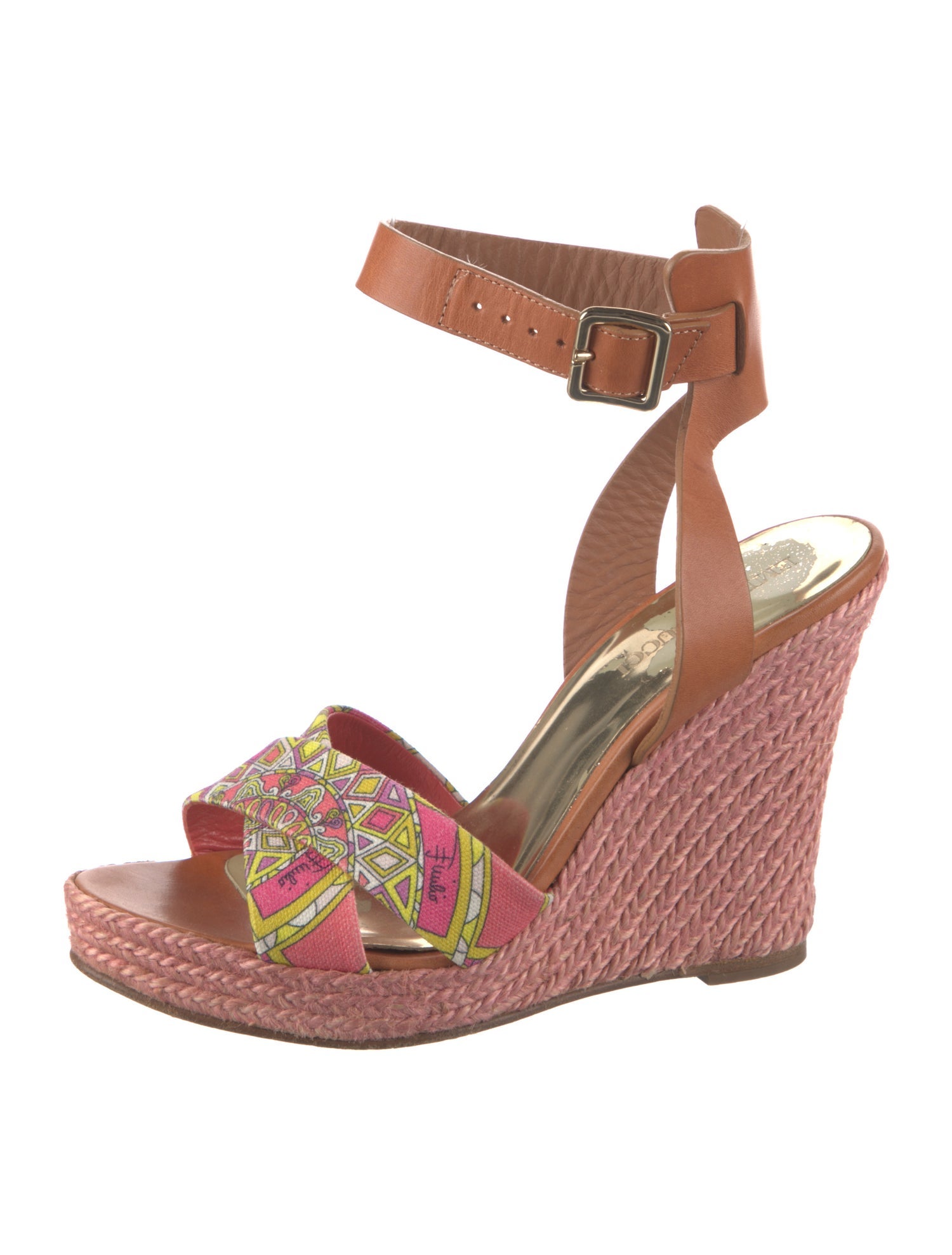 Emilio Pucci Leather Printed Espadrilles