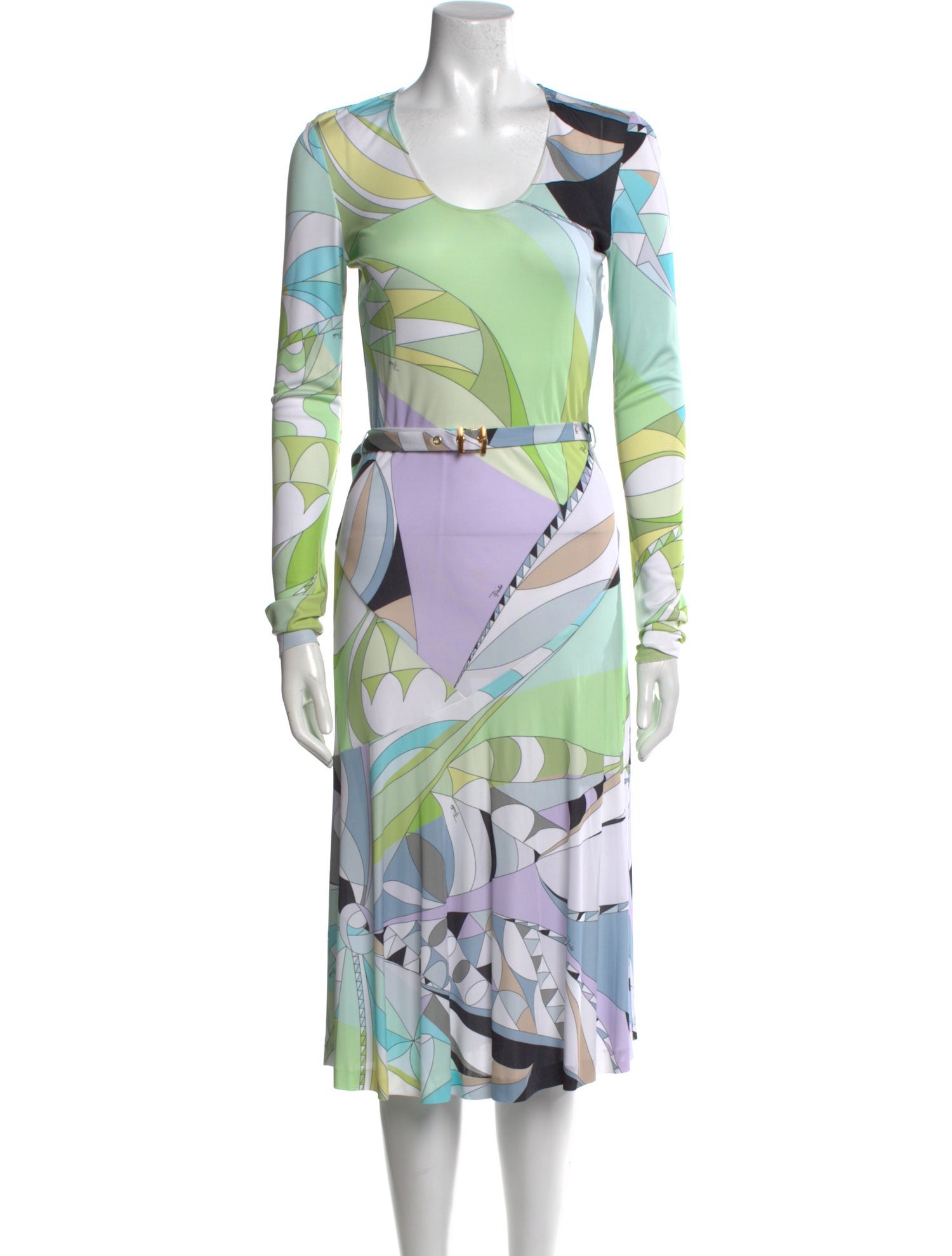 Emilio Pucci Printed Midi Length Dress