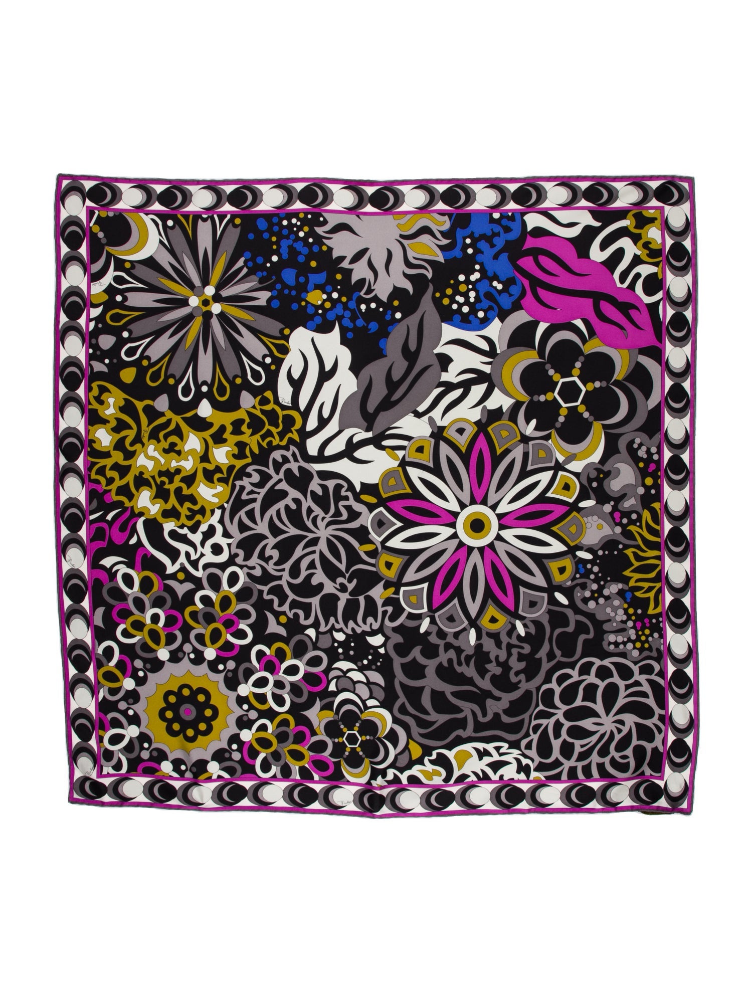 Emilio Pucci Silk Floral Print Scarf