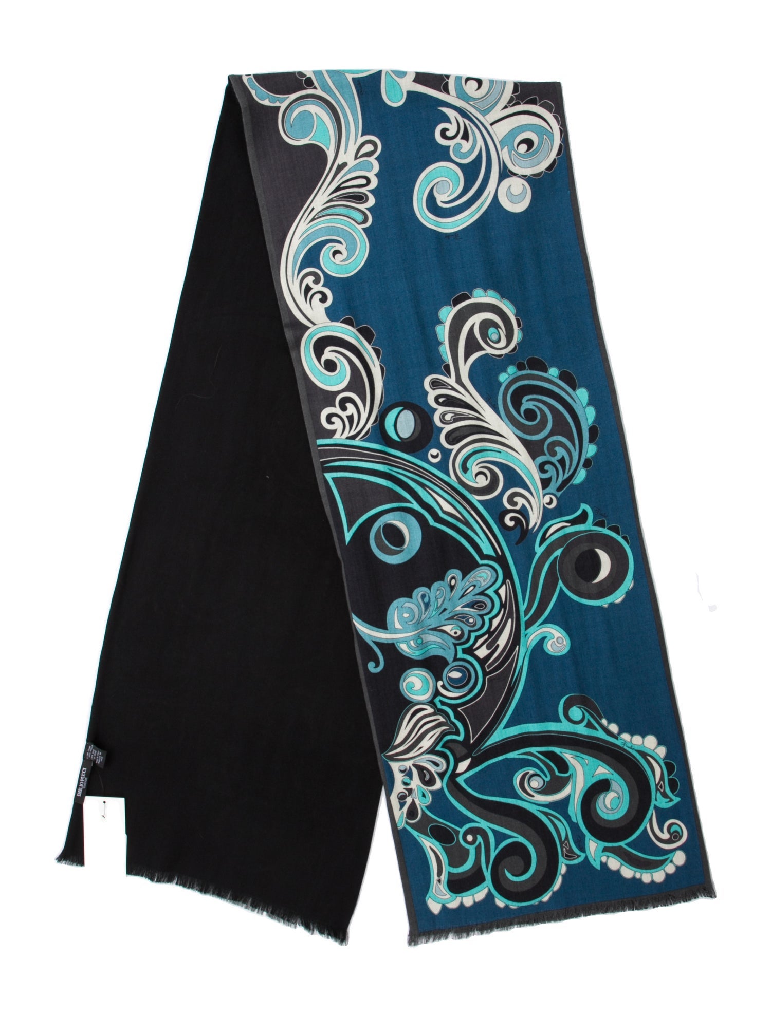 Emilio Pucci Wool Paisley Print Scarf