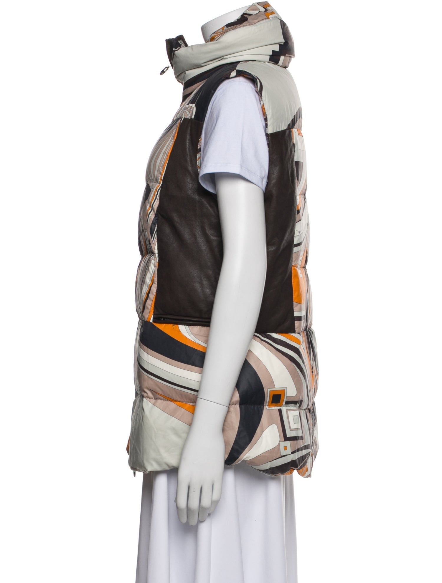 Emilio Pucci Nylon Striped Down Jacket