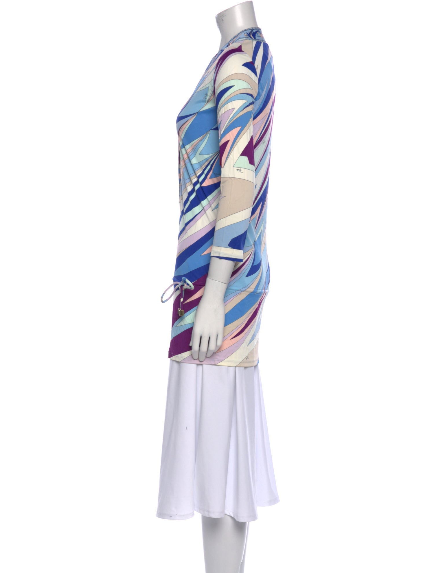 Emilio Pucci Printed Cowl Neck Tunic