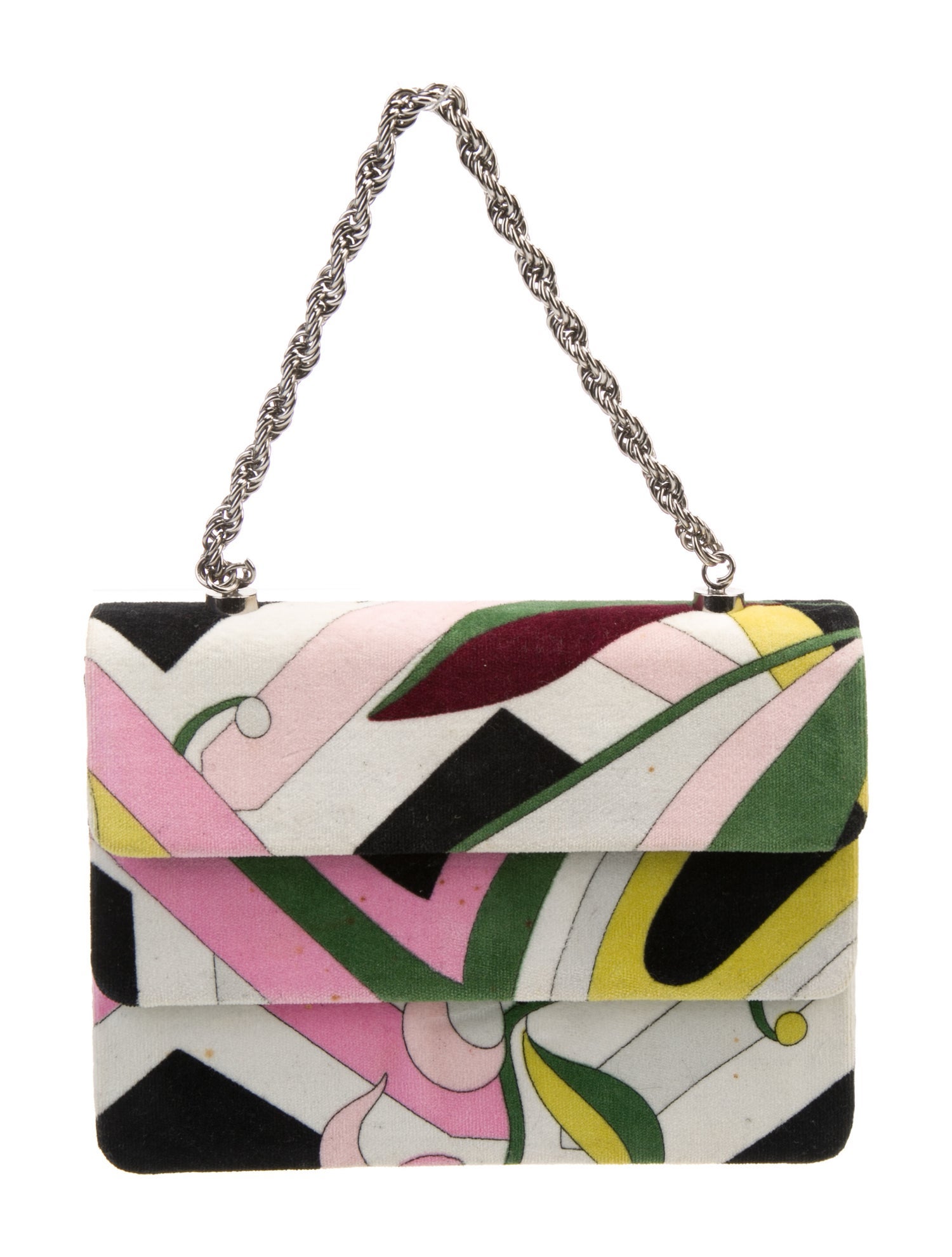 Emilio Pucci Velvet Top Handle Bag