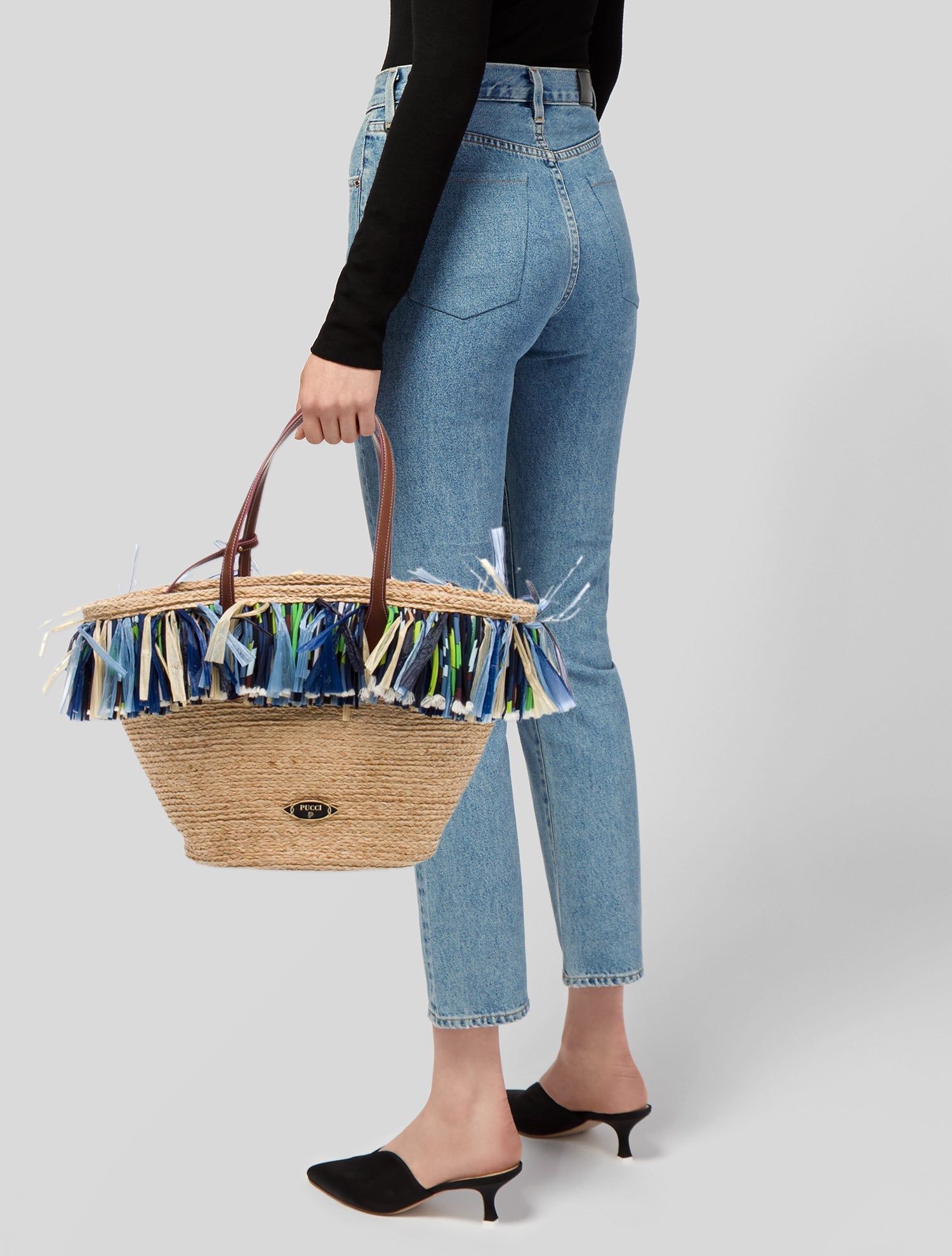 Emilio Pucci Raffia Shoulder Bag w/ Tags