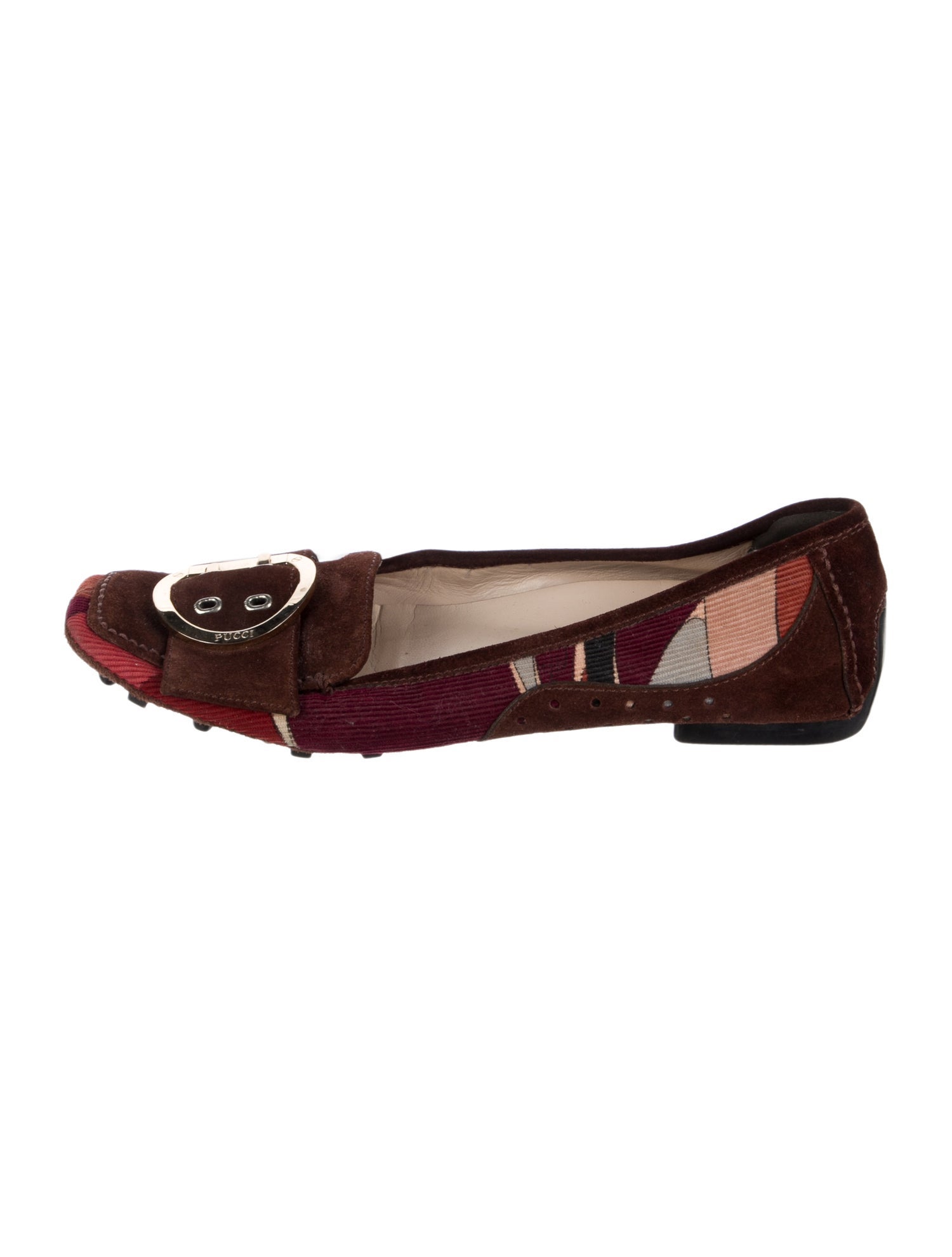 Emilio Pucci Suede Ballet Flats