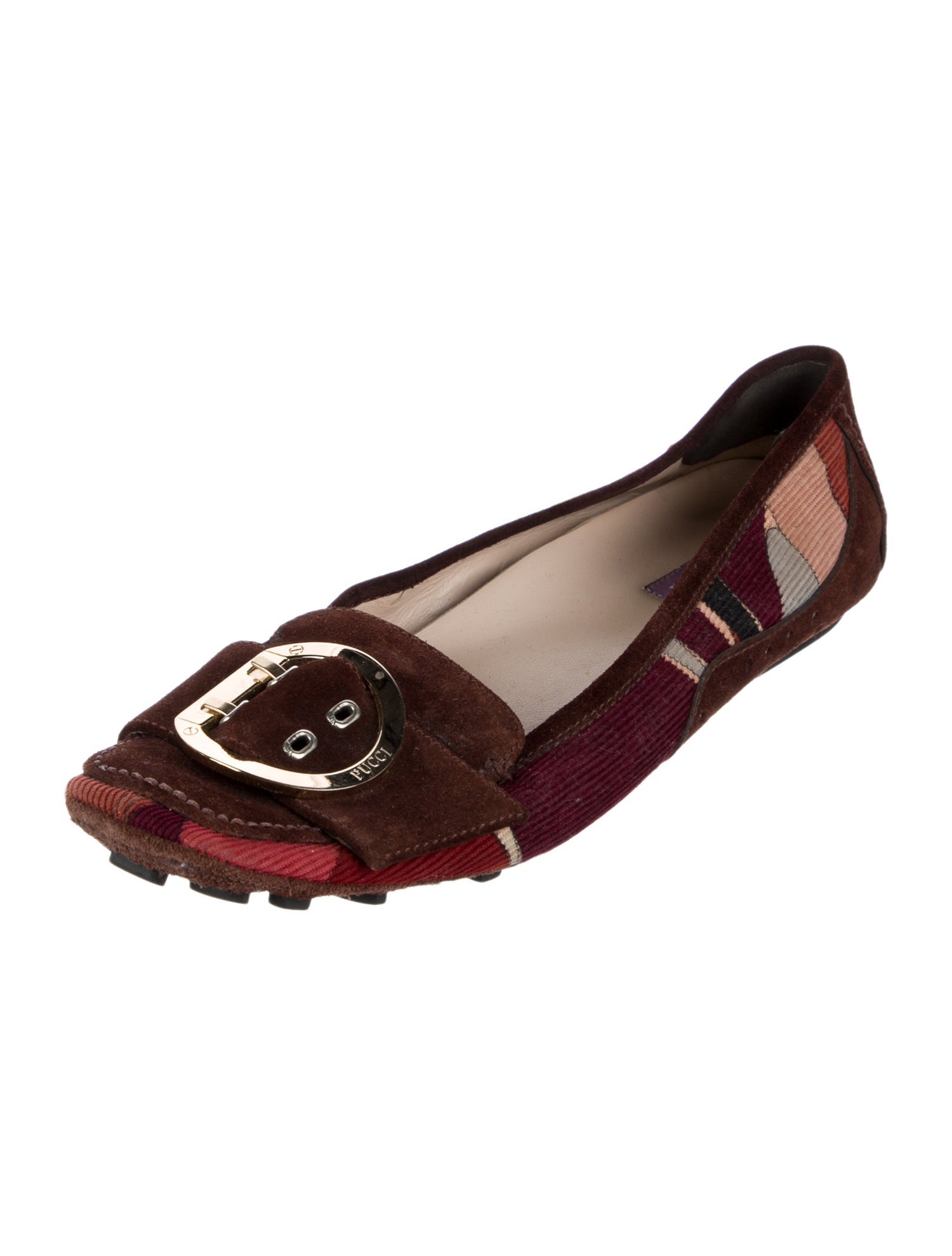Emilio Pucci Suede Ballet Flats