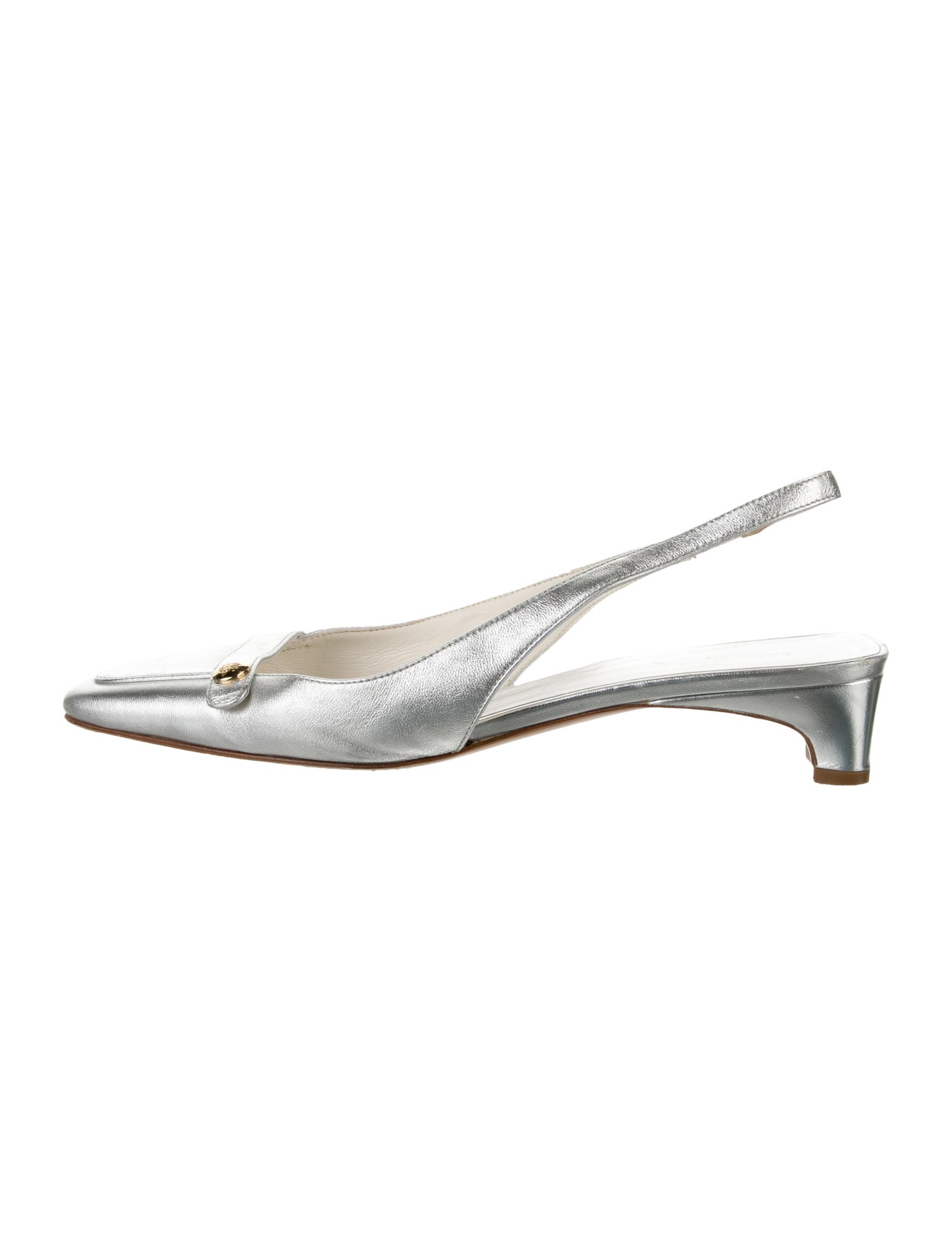 Emilio Pucci Leather Slingback Flats
