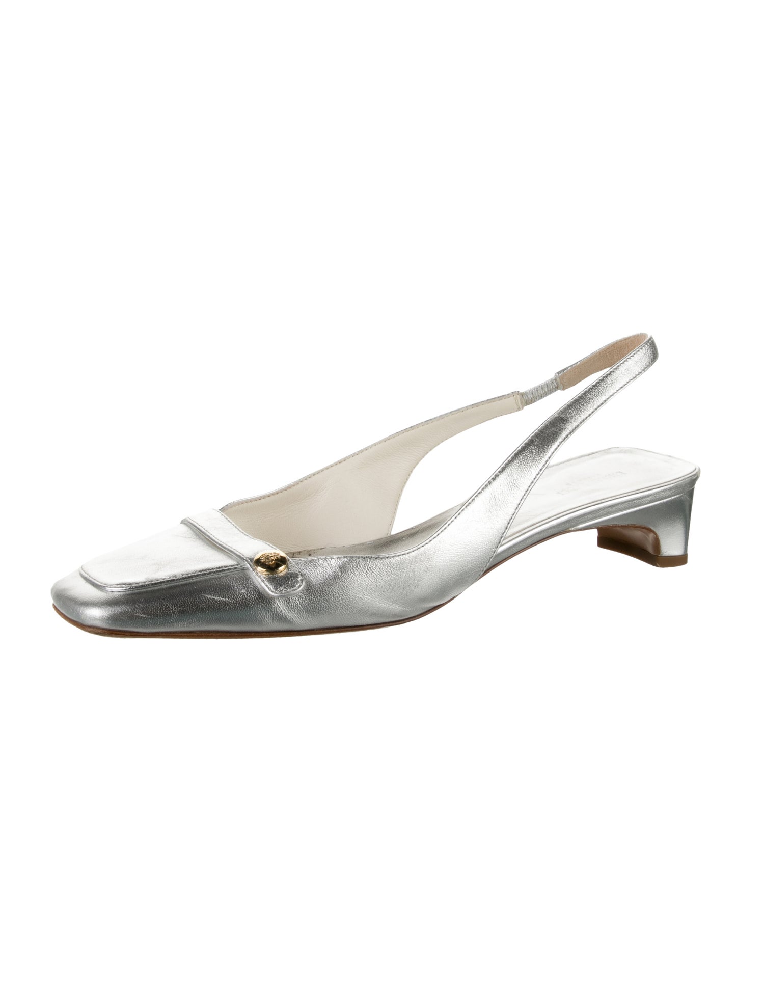 Emilio Pucci Leather Slingback Flats