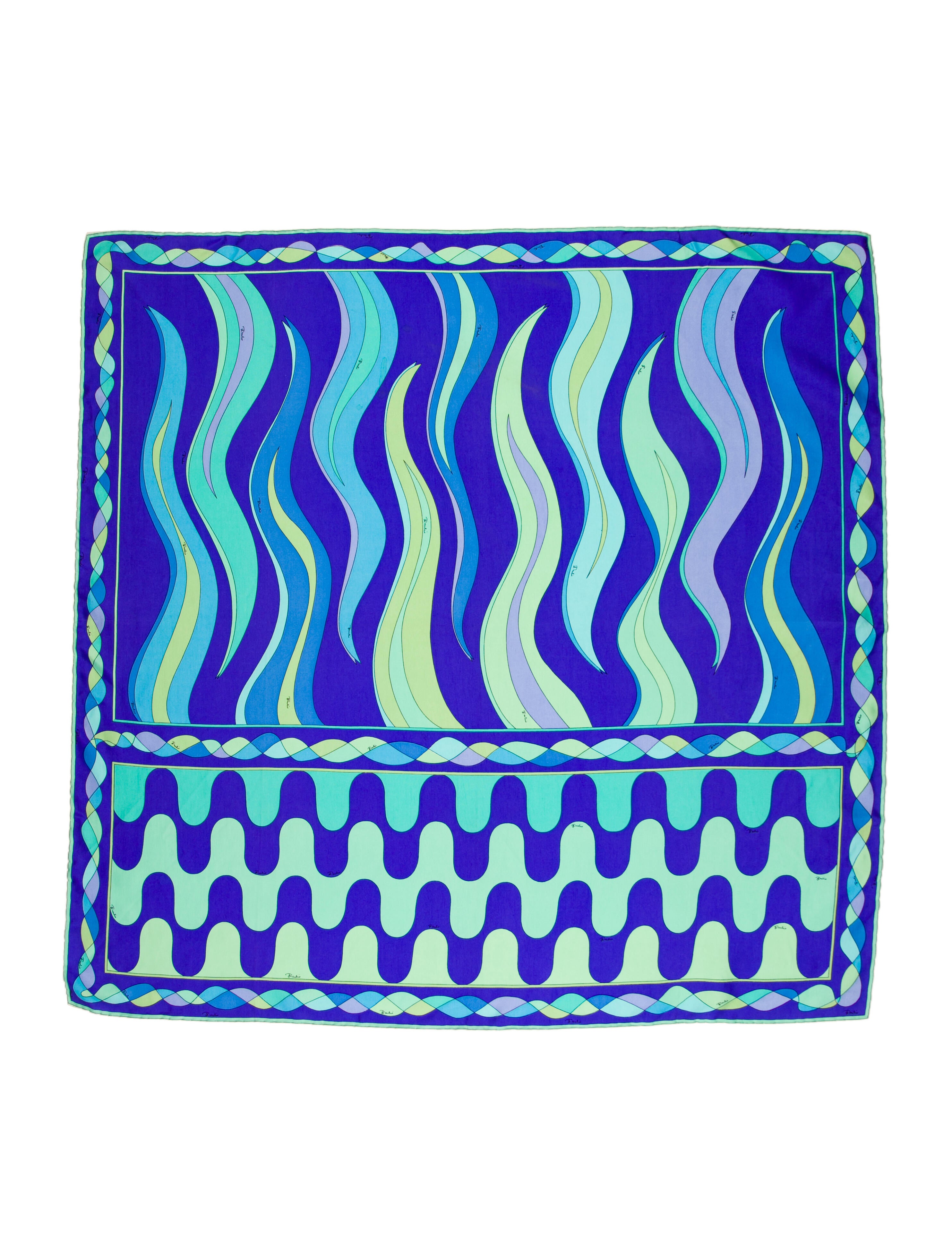 Emilio Pucci Suede Printed Scarf