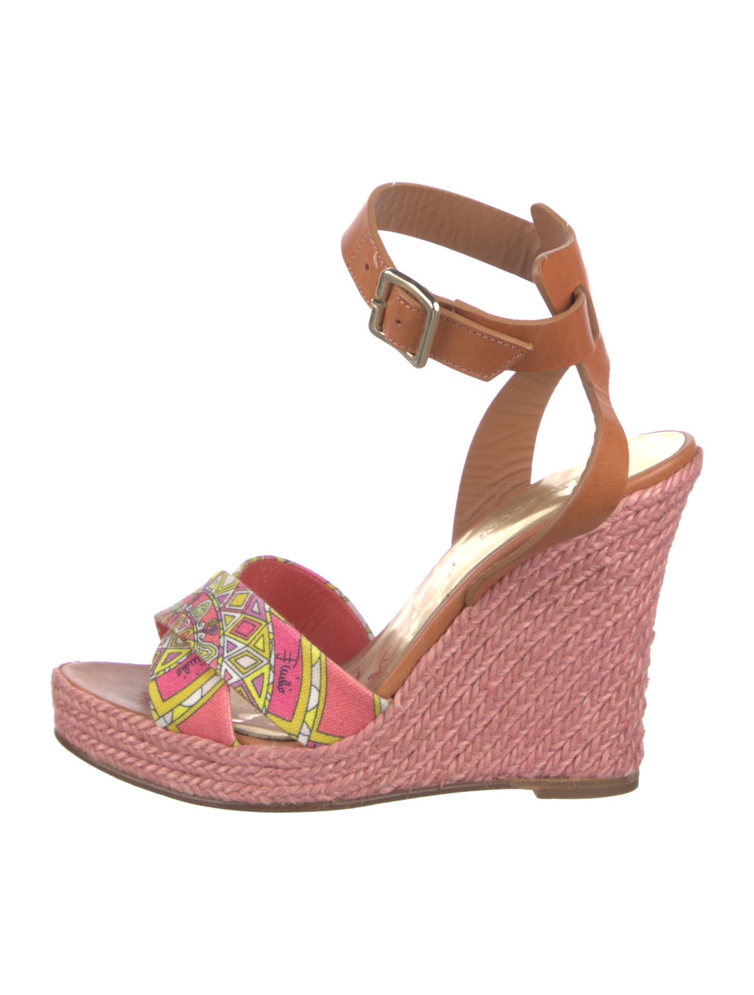 Emilio Pucci Leather Printed Espadrilles