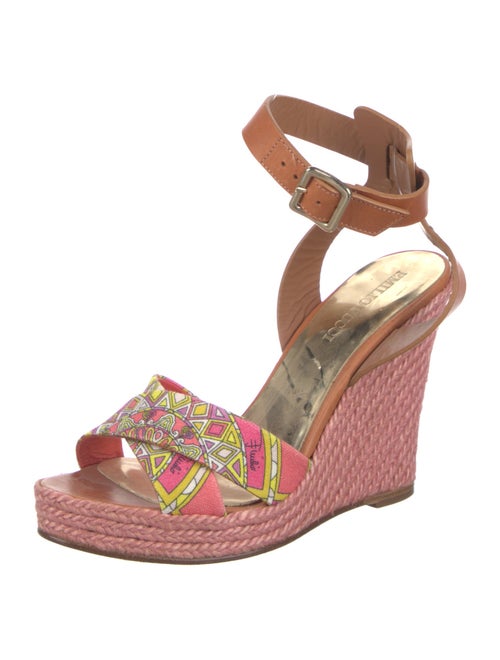 Emilio Pucci Leather Printed Espadrilles