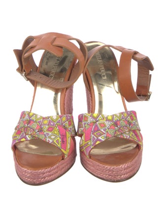 Emilio Pucci Leather Printed Espadrilles