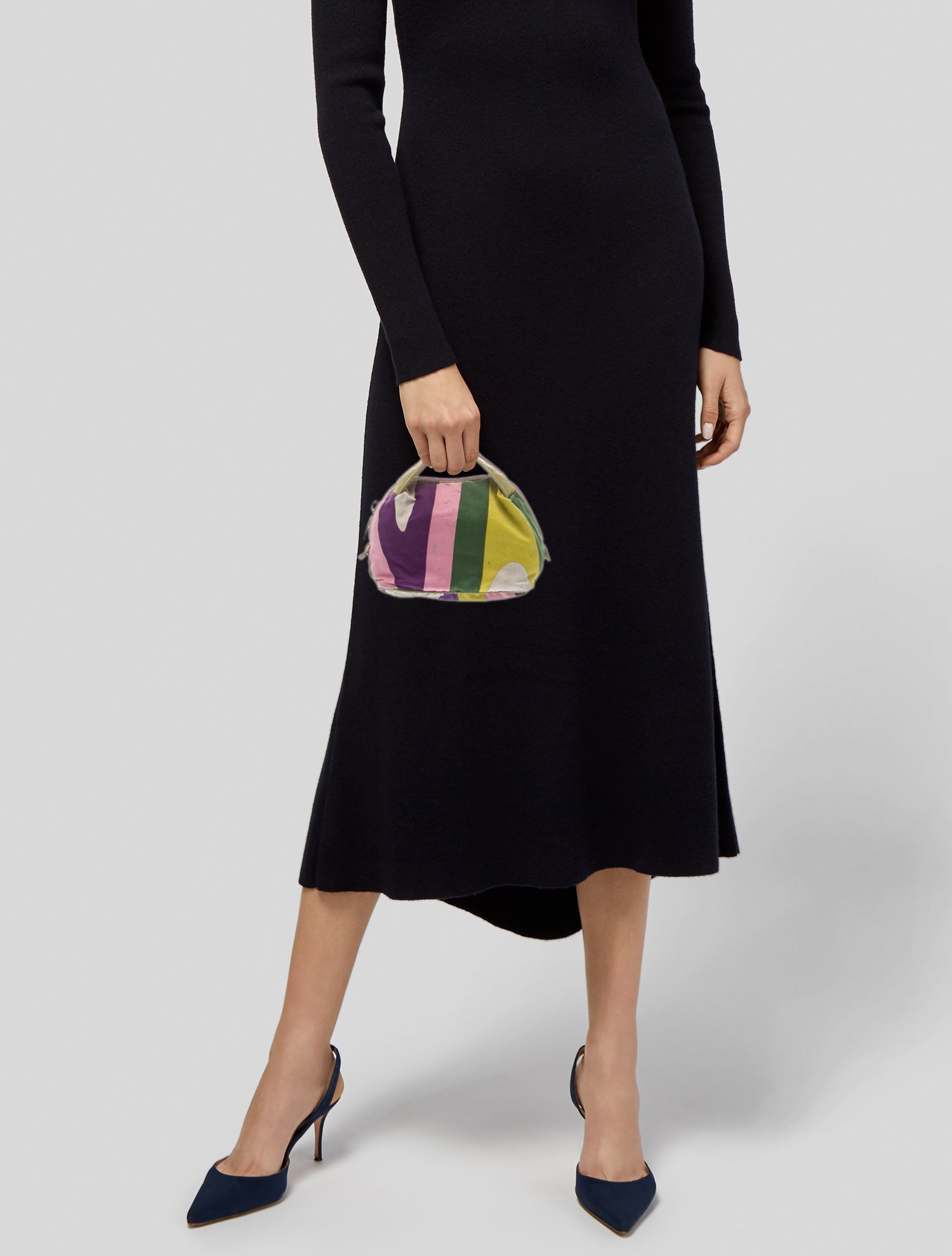 Emilio Pucci Nylon Top Handle Bag