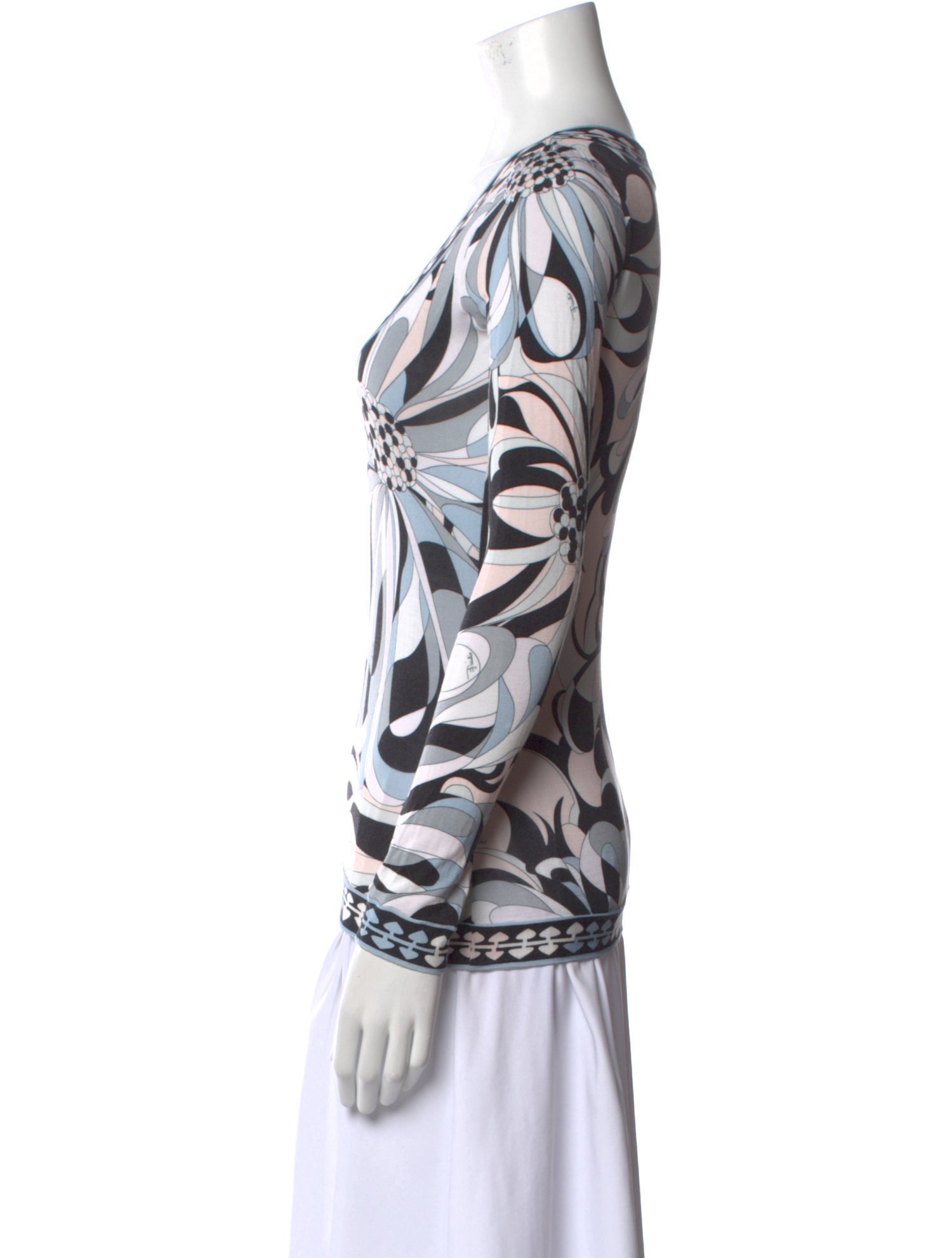 Emilio Pucci Printed Scoop Neck Top