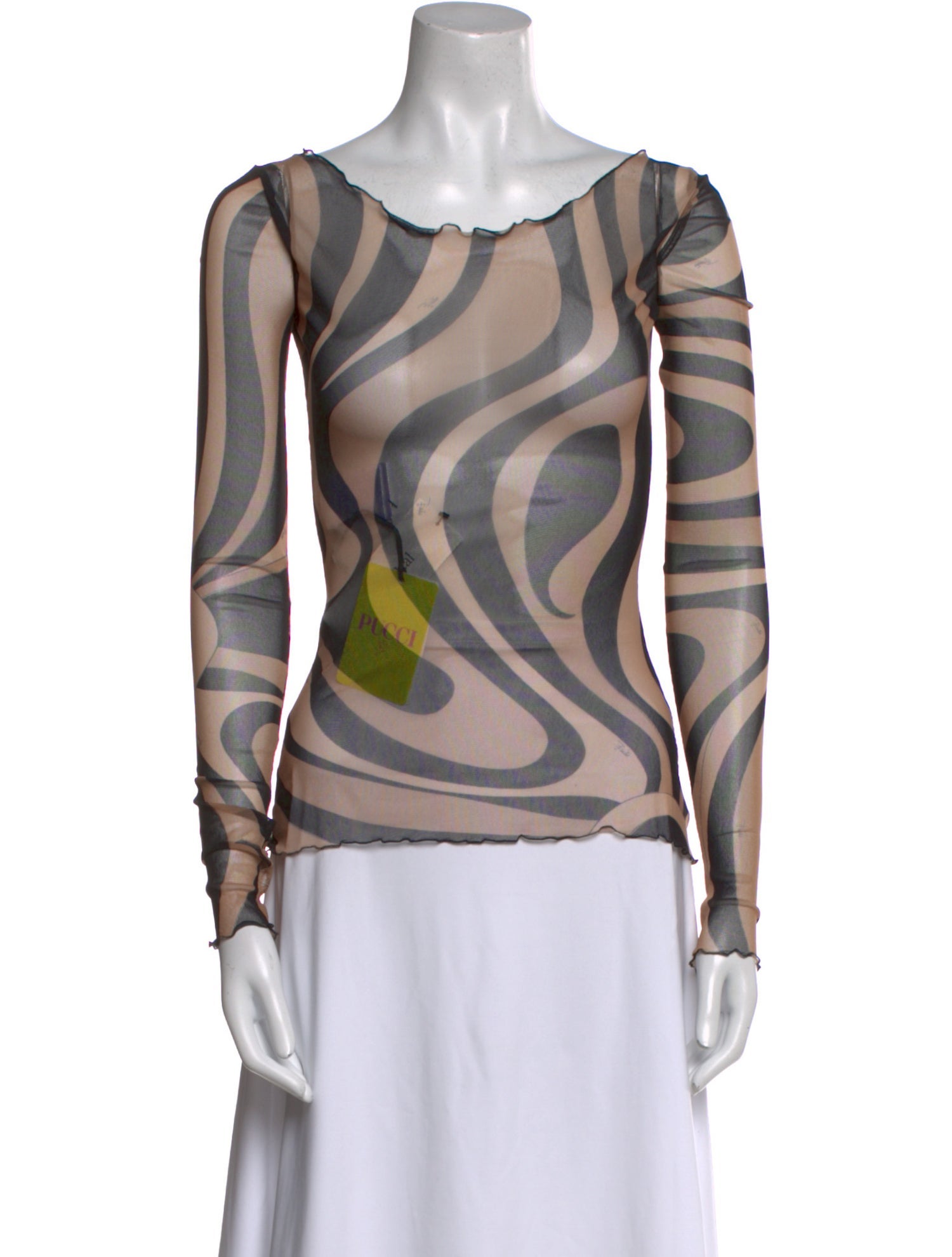 Emilio Pucci Printed Bateau Neckline Top w/ Tags