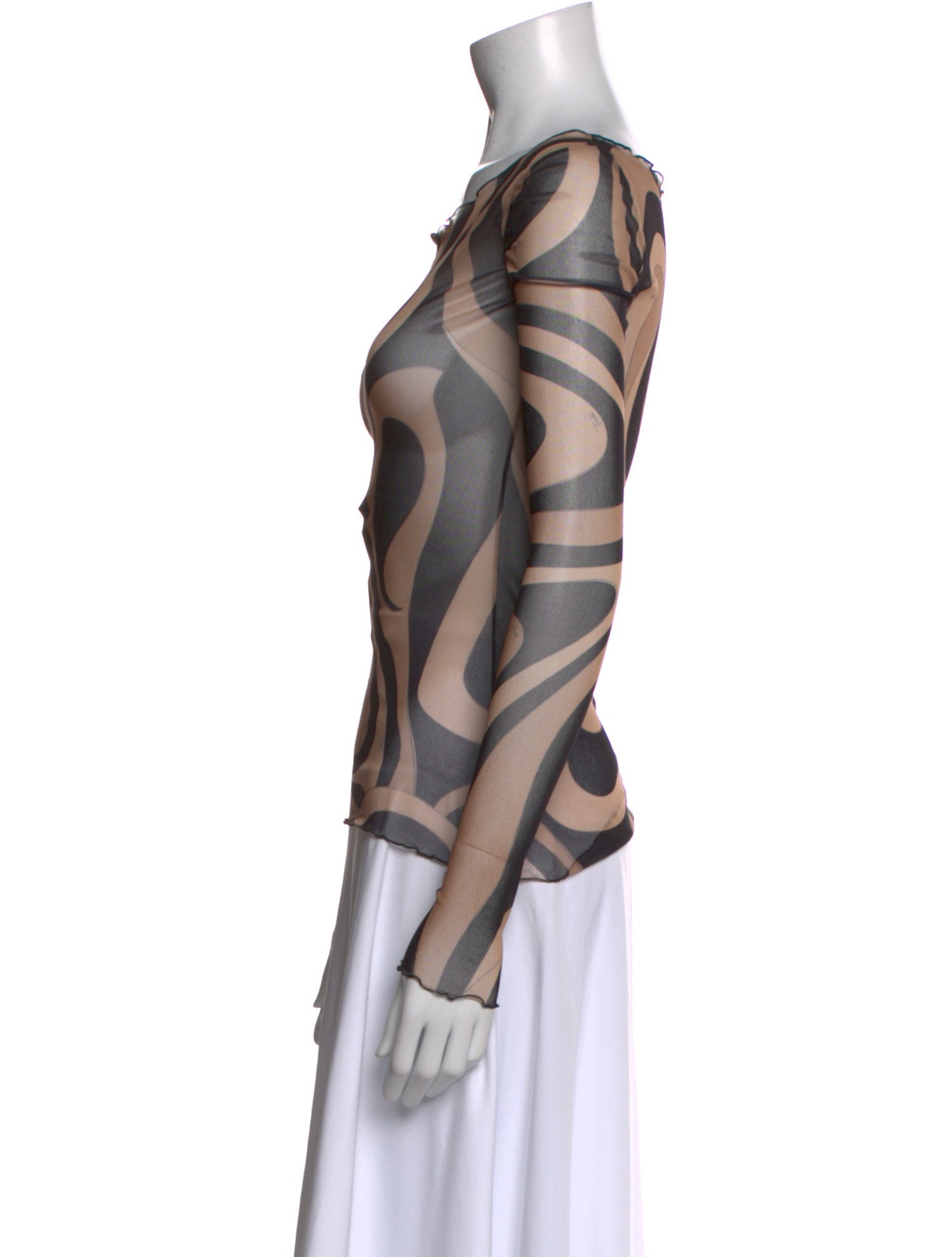 Emilio Pucci Printed Bateau Neckline Top w/ Tags