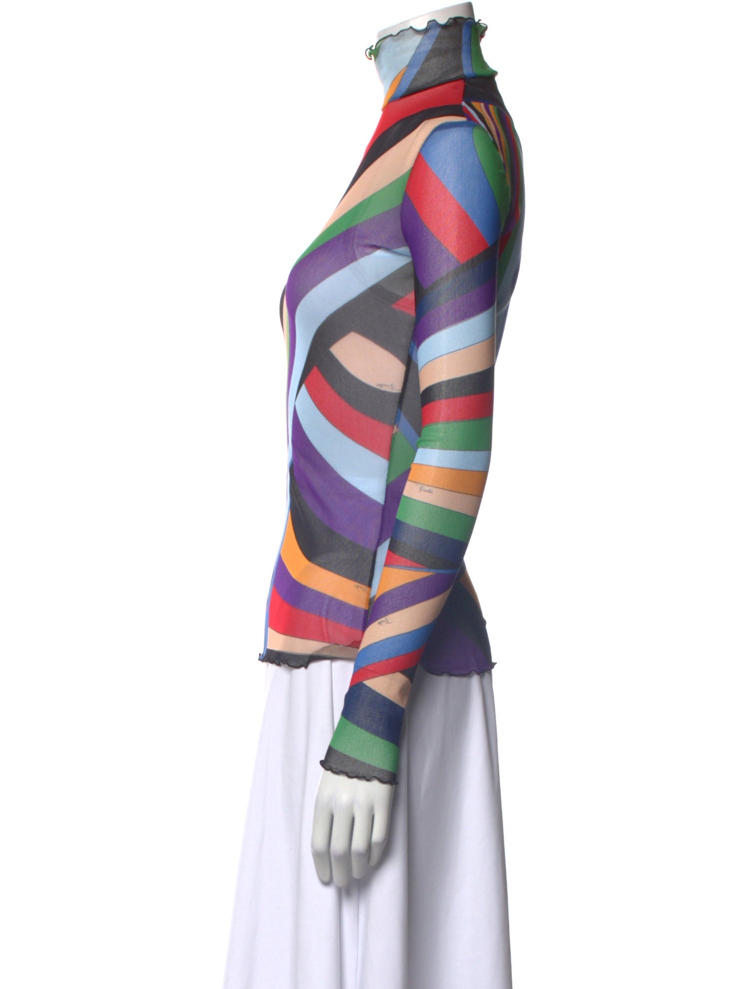 Emilio Pucci Striped Turtleneck Top