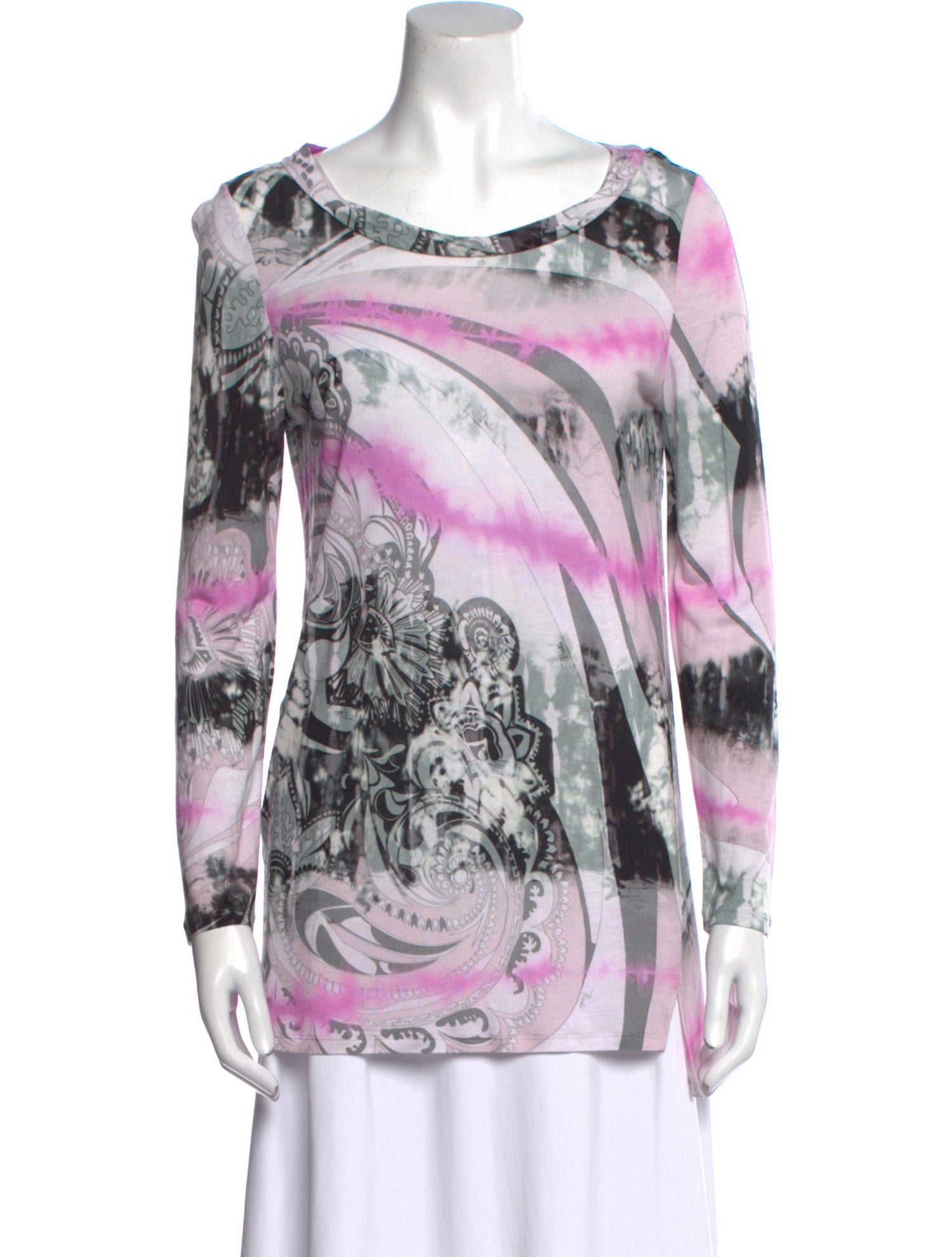 Emilio Pucci Printed Bateau Neckline Tunic