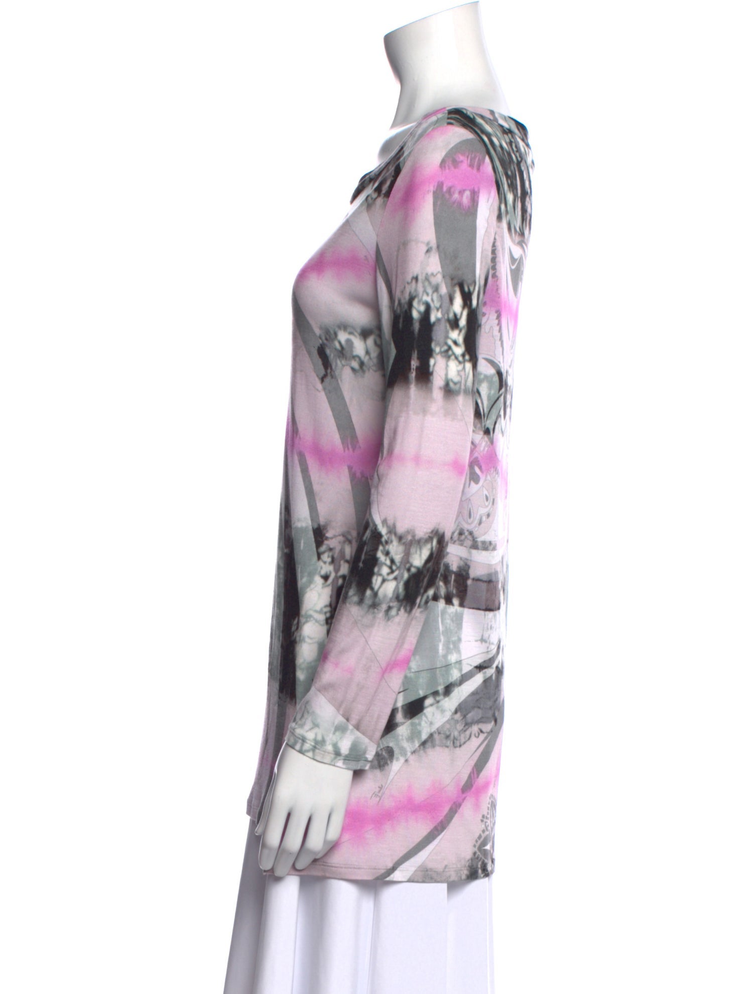 Emilio Pucci Printed Bateau Neckline Tunic